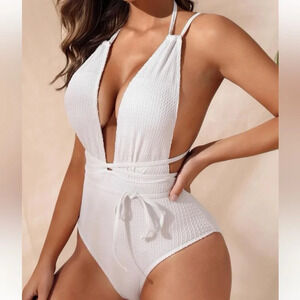 SHEIN White baiting suit